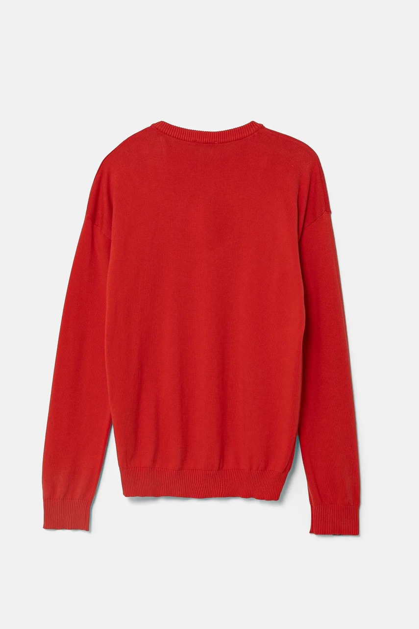 Детский хлопковый свитер United Colors of Benetton цвет красный лёгкий 1098C107W Детский хлопковый свитер United Colors of Benetton цвет красный лёгкий 1098C107W