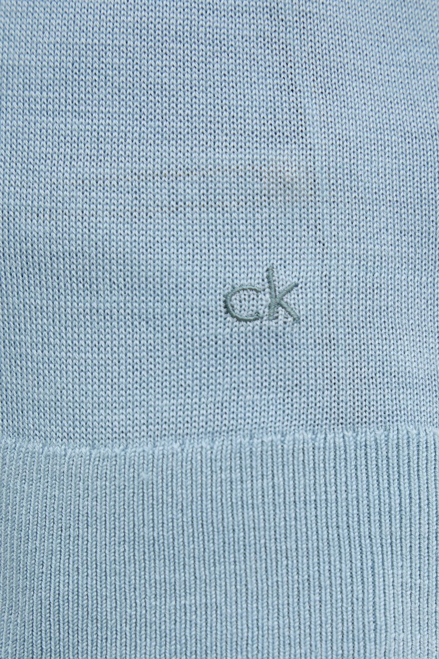 Πουλόβερ με προσθήκη μαλλιού Calvin Klein γυναικείο, χρώμα: μπλε, K20K208029 φωτογραφία