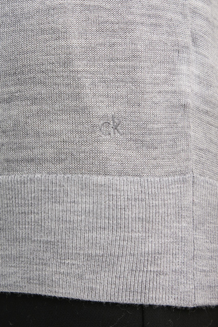 Πουλόβερ με προσθήκη μαλλιού Calvin Klein γυναικείο, χρώμα: γκρι, K20K208123 φωτογραφία