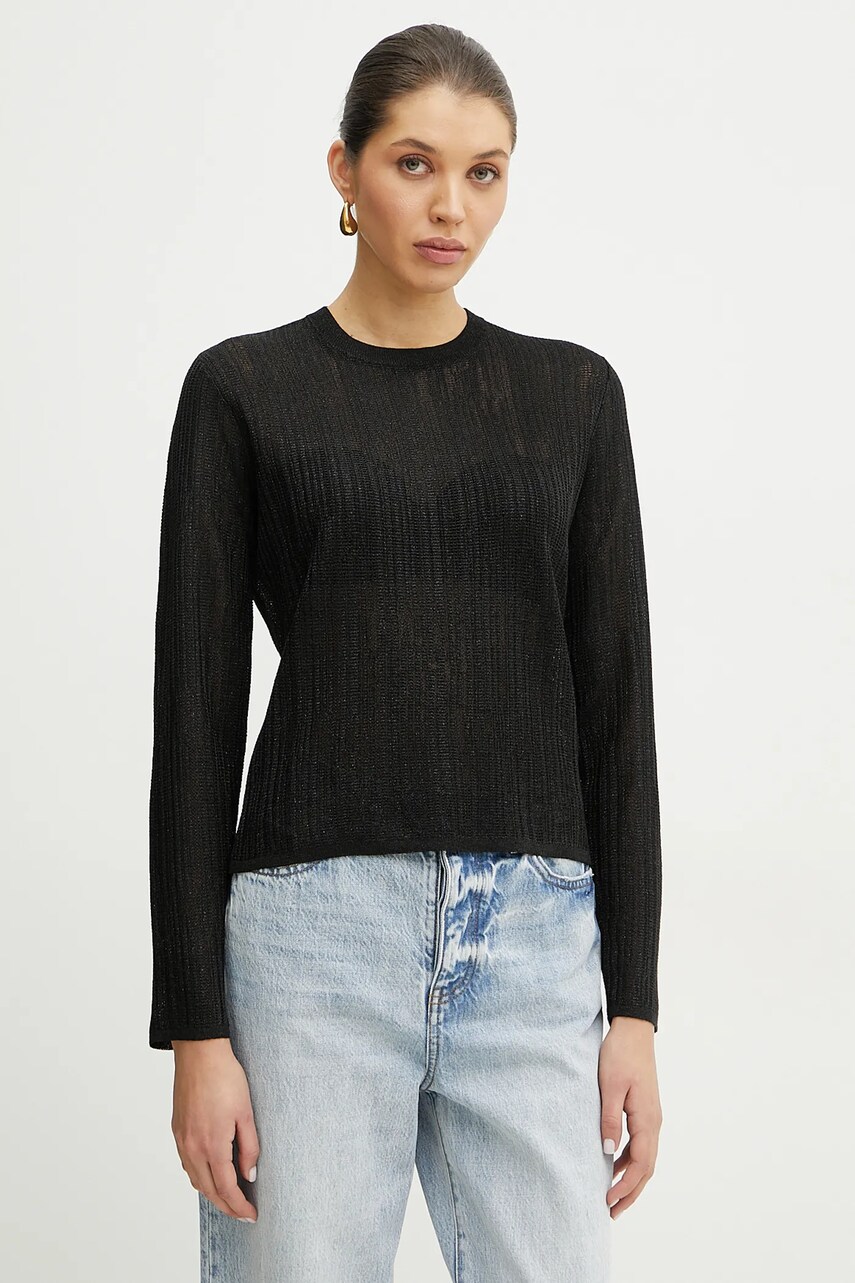 Levně Svetr Armani Exchange dámský, černá barva, lehký, XW000114 AF11957
