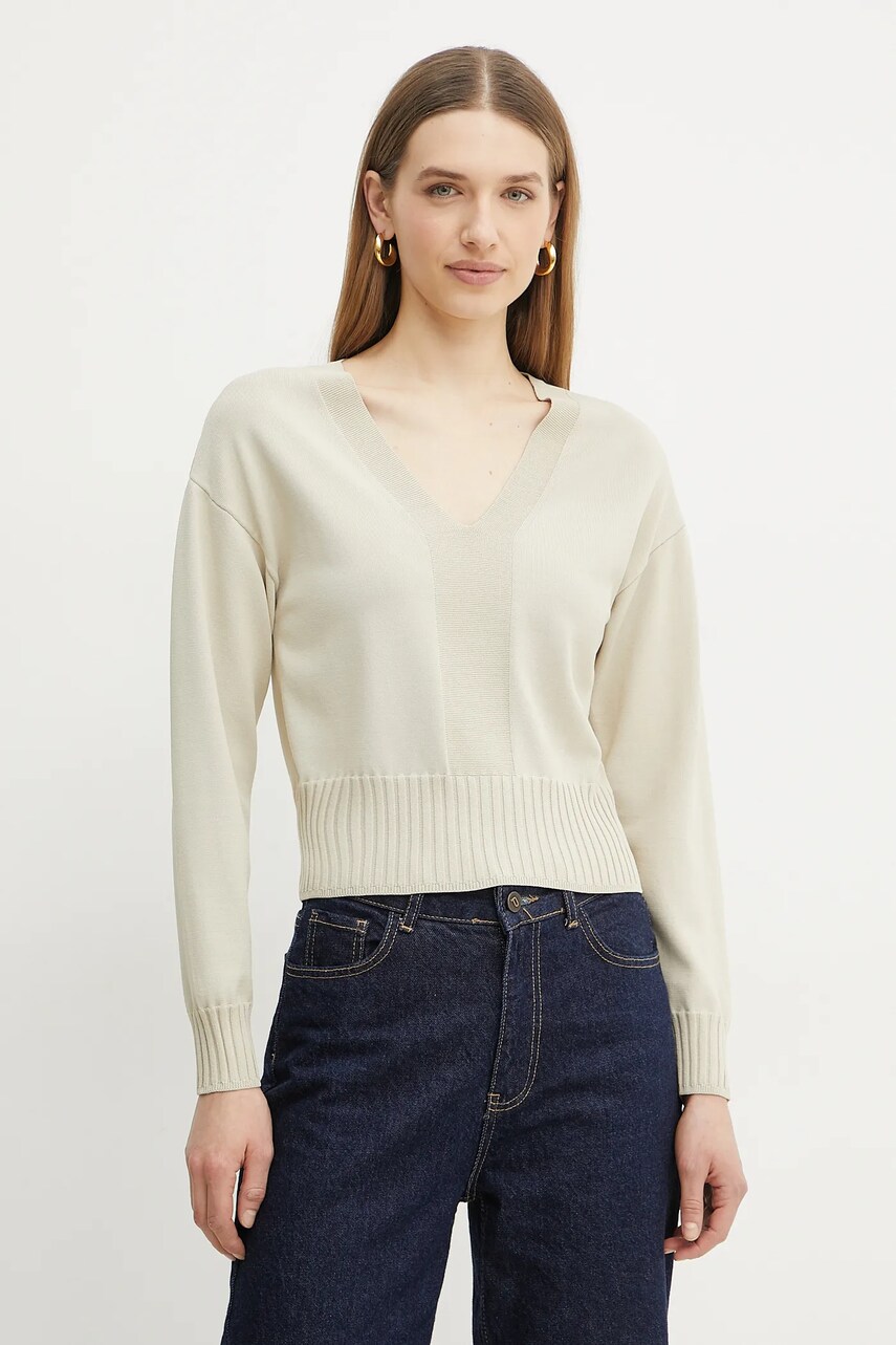 Armani Exchange pulover femei, culoarea bej, light, XW000117 AF10352