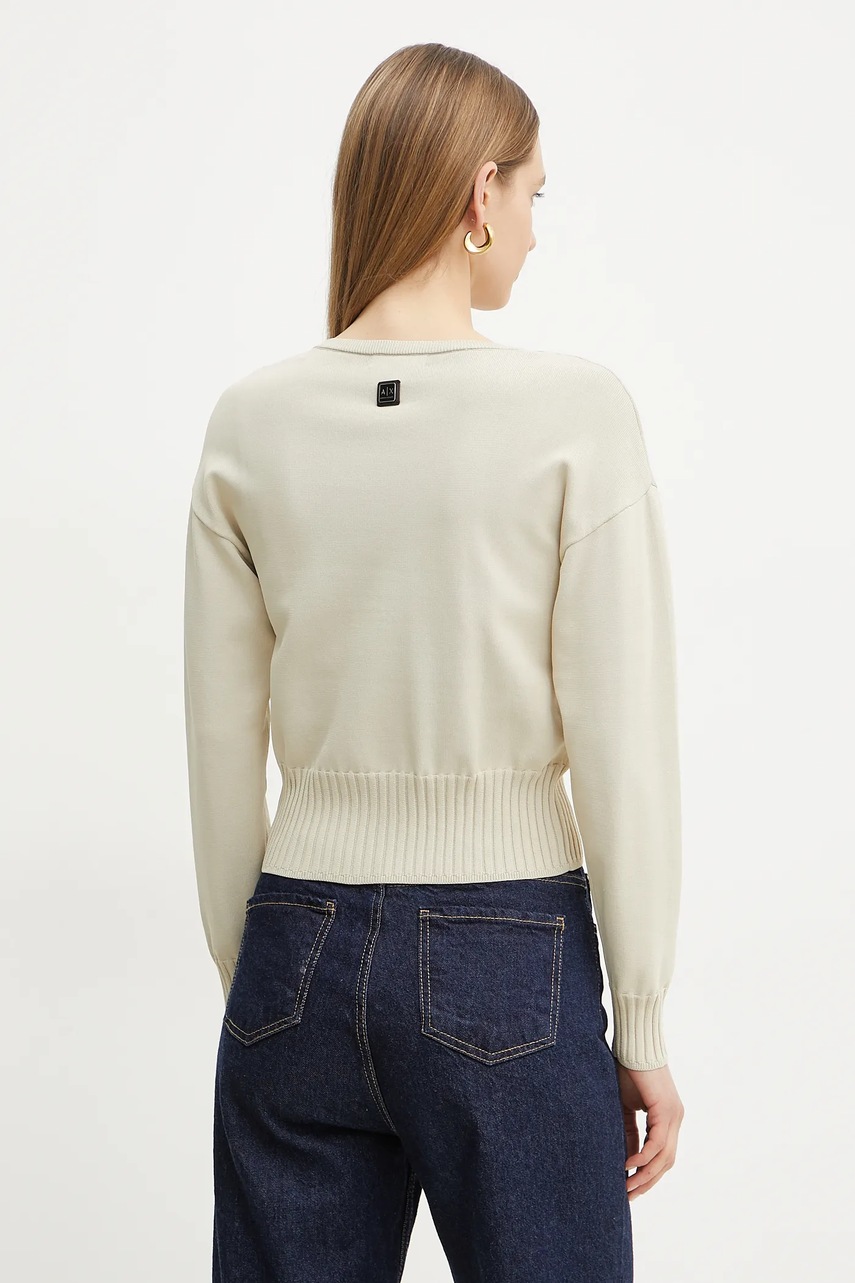 Armani Exchange pulóver könnyű, női, bézs, XW000117 AF10352 termék 2. képe