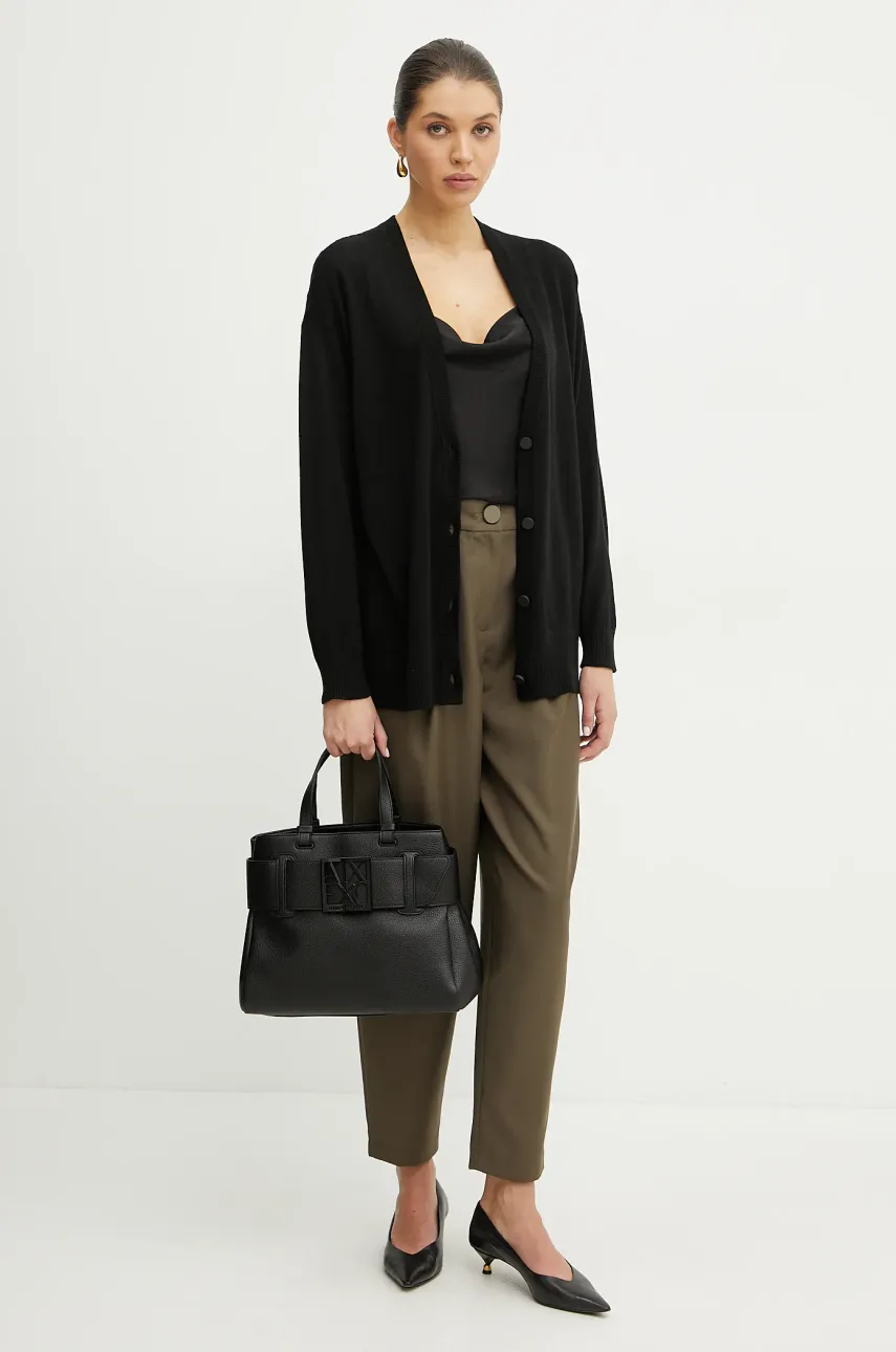 Шерстяной кардиган Armani Exchange женский цвет чёрный лёгкий XW000122 AF11956 Шерстяной кардиган Armani Exchange женский цвет чёрный лёгкий XW000122 AF11956