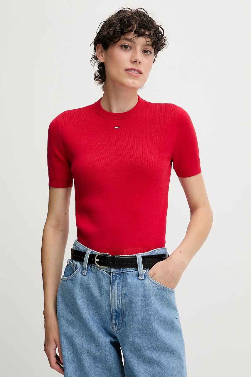 Tommy Jeans pulover de bumbac culoarea bleumarin, DW0DW19336