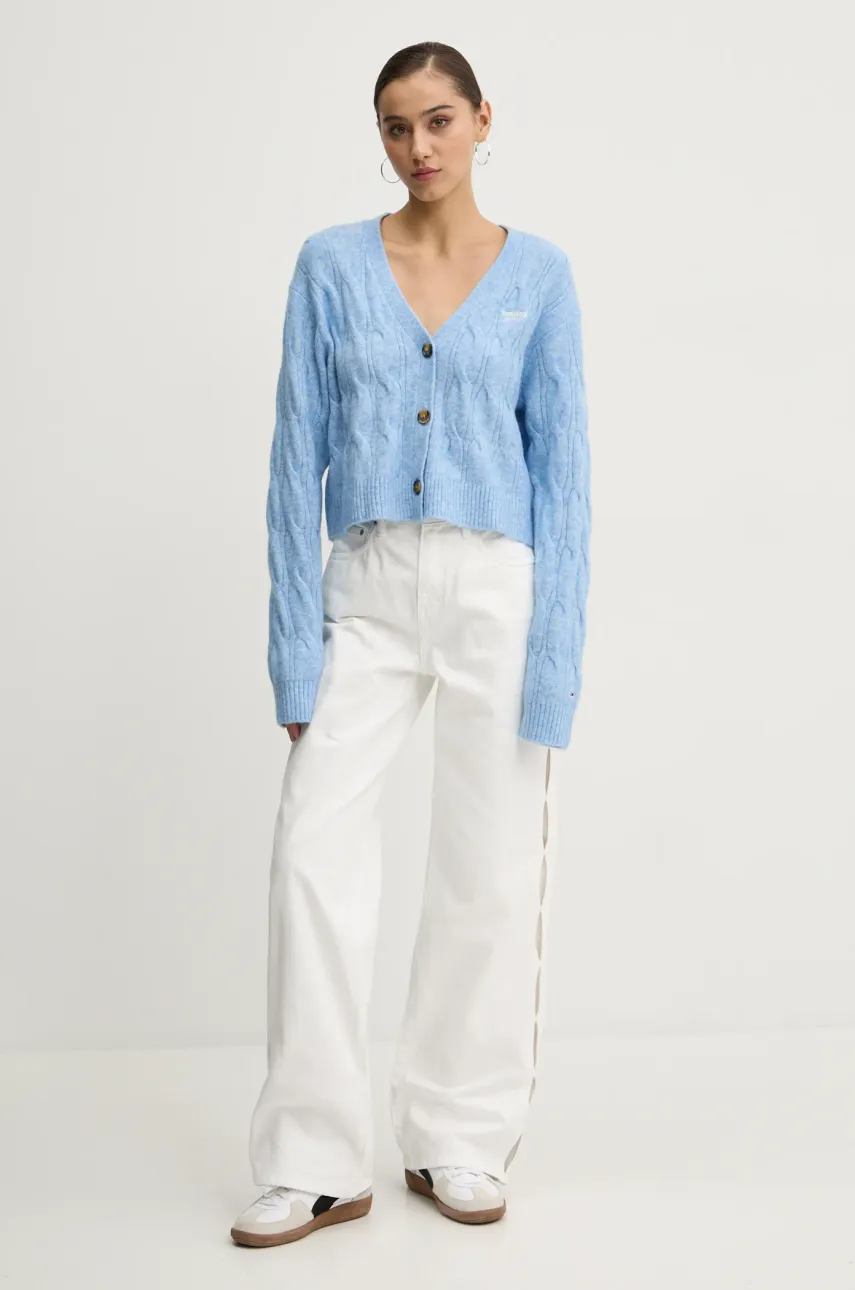 Кардиган с примесью шерсти Tommy Jeans DW0DW20447 Кардиган с примесью шерсти Tommy Jeans DW0DW20447