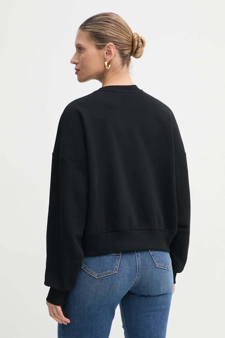 Elisabetta Franchi felső fekete, női, nyomott mintás, MD00551E2 termék 2. képe