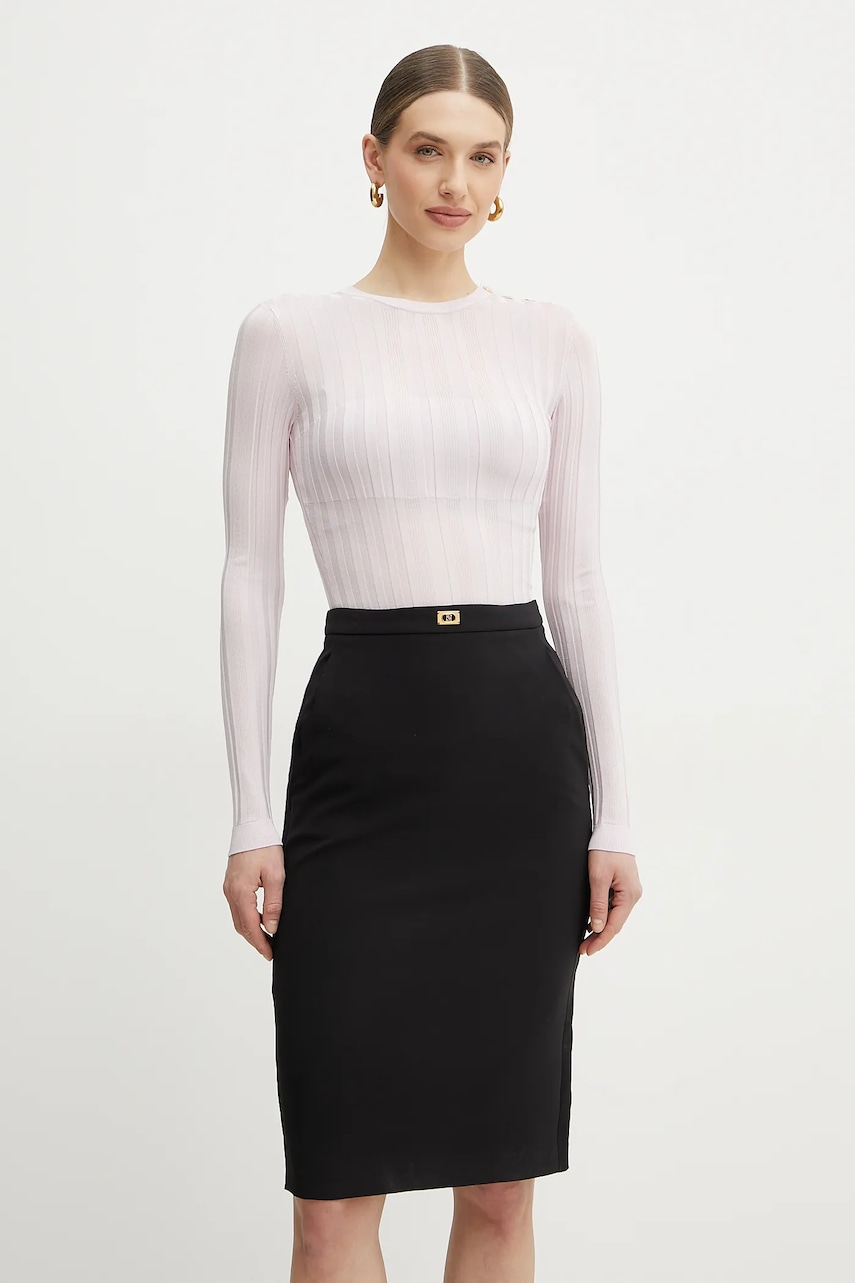 Elisabetta Franchi pulover femei, culoarea roz, light, MK42S51E2