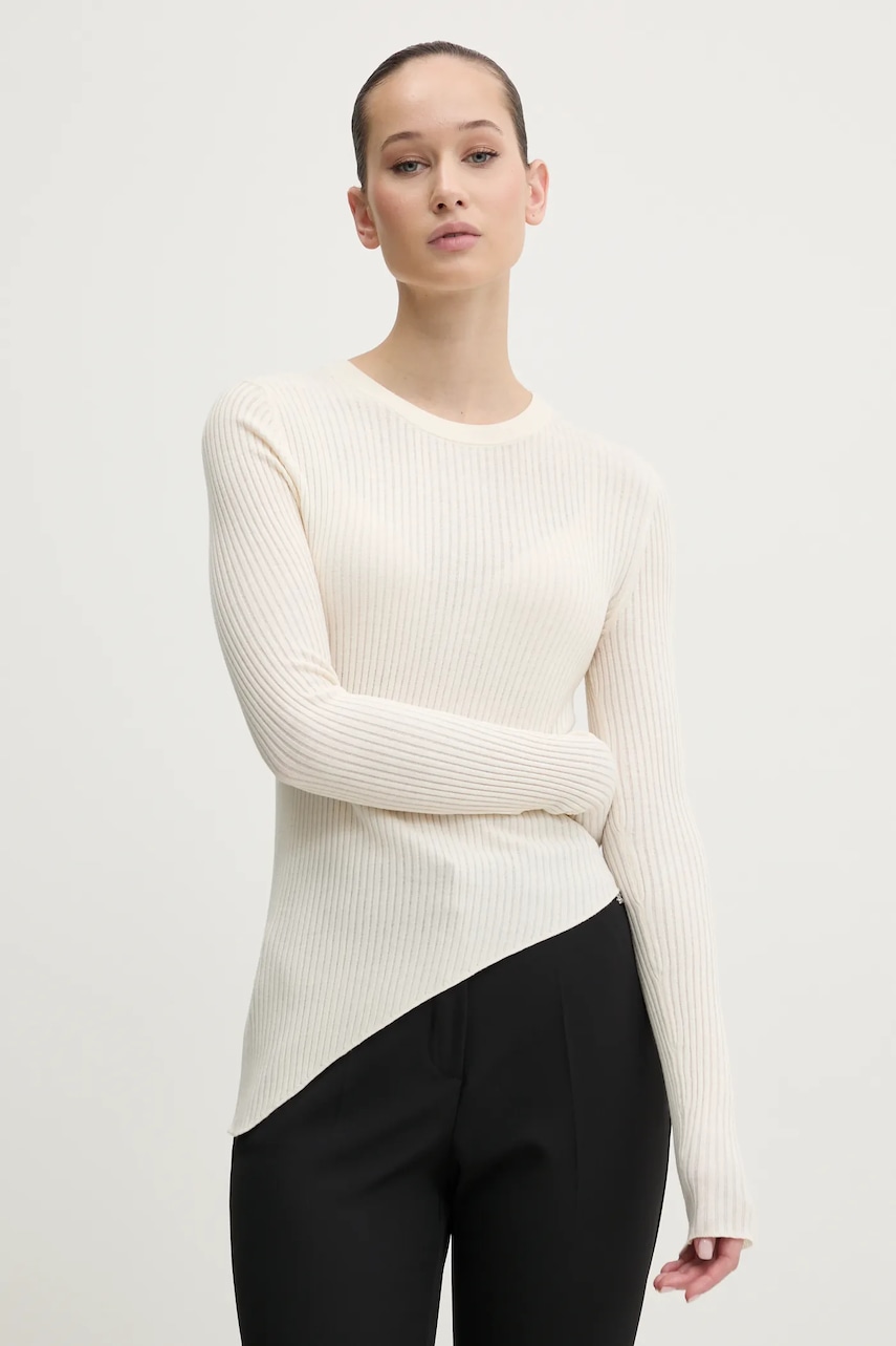 Hugo Blue pulover femei, culoarea bej, light, 50532240