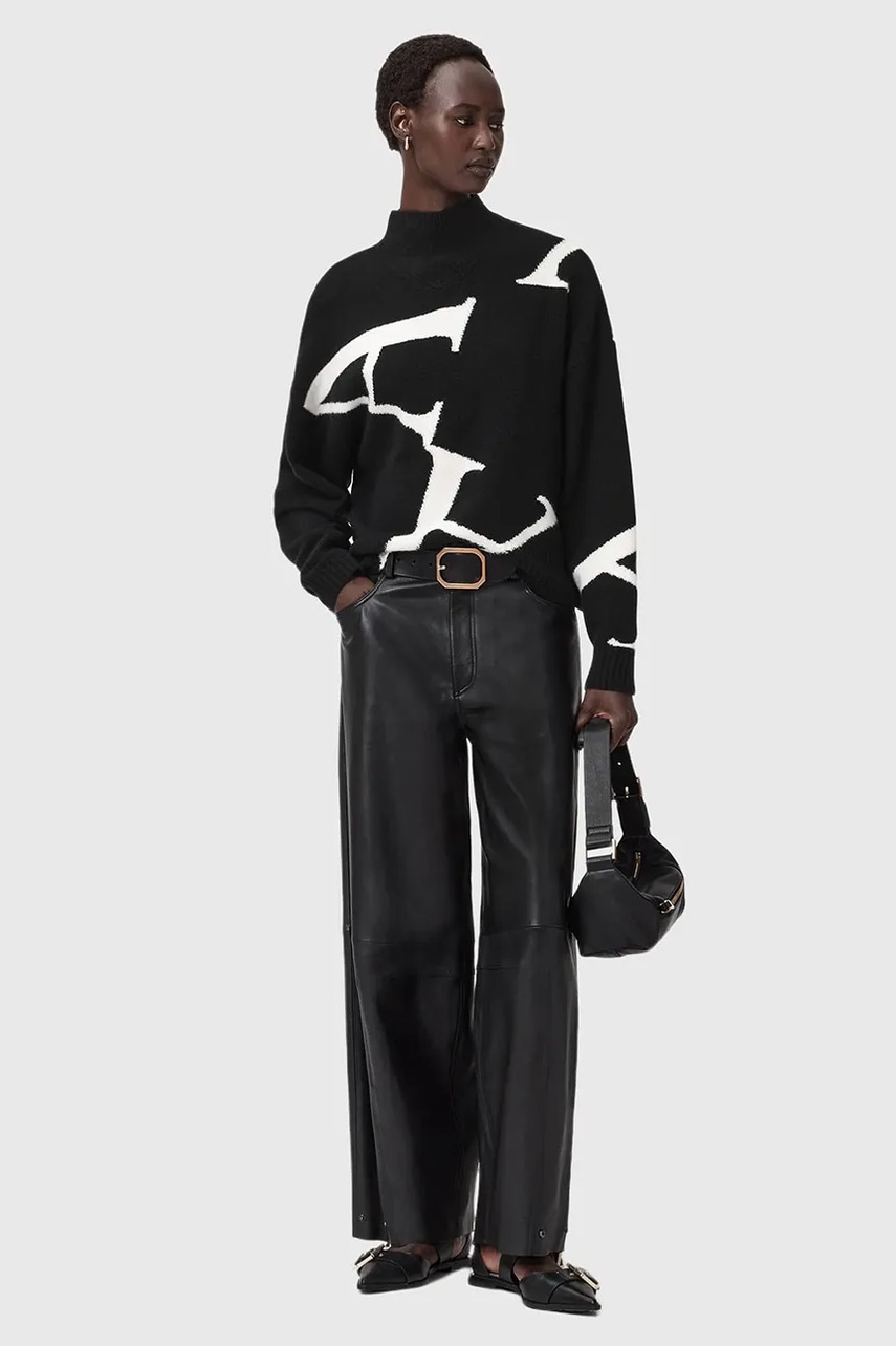 Svetr z vlněné směsi AllSaints A STAR (obrázek 3)