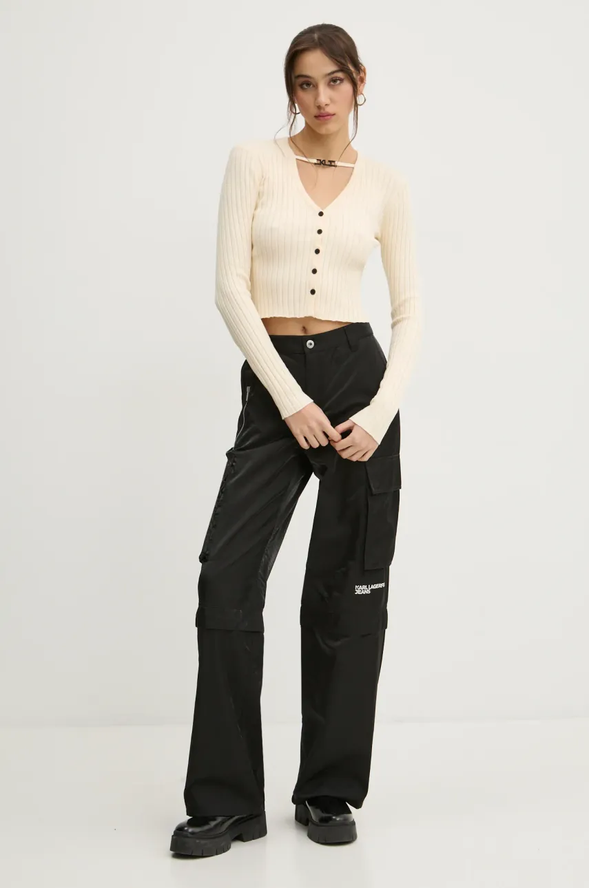 Джемпер Karl Lagerfeld Jeans женский цвет бежевый лёгкий A1W18027 Джемпер Karl Lagerfeld Jeans женский цвет бежевый лёгкий A1W18027