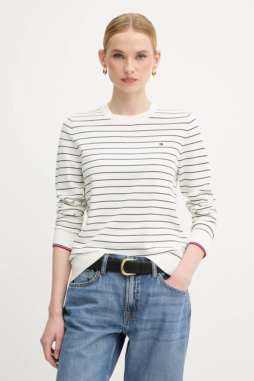 Levně Svetr Tommy Hilfiger dámský, tmavomodrá barva, WW0WW44984