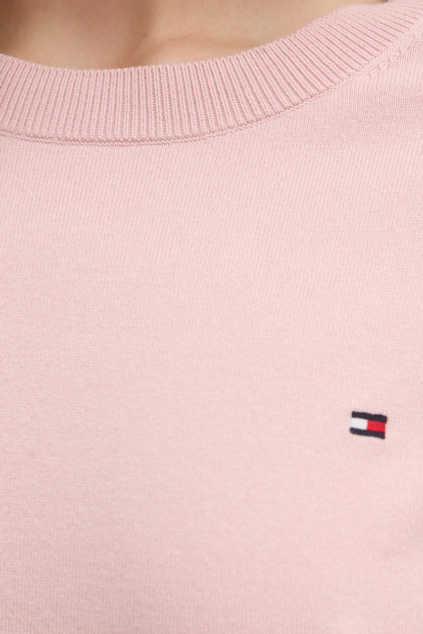 Светр Tommy Hilfiger жіночий колір рожевий легкий WW0WW44984 