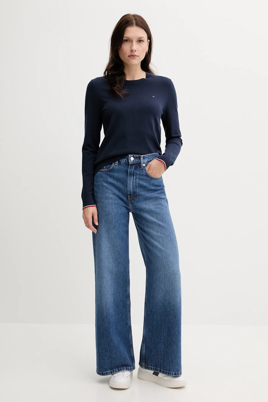 Свитер Tommy Hilfiger цвет синий лёгкий WW0WW44984