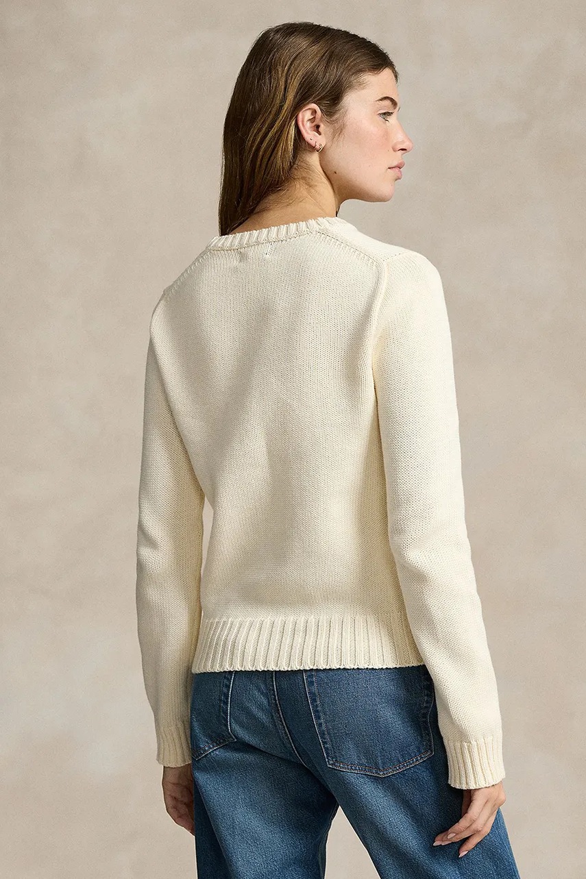 Хлопковый свитер Polo Ralph Lauren цвет бежевый  211896939