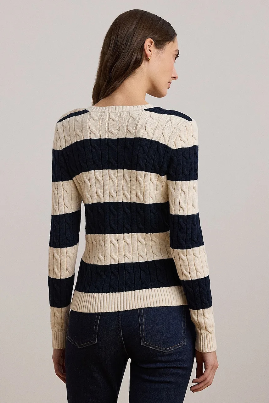 Хлопковый свитер Lauren Ralph Lauren цвет бежевый 200957480 Хлопковый свитер Lauren Ralph Lauren цвет бежевый 200957480
