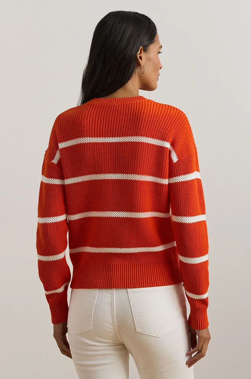 Хлопковый свитер Lauren Ralph Lauren женский цвет оранжевый 200957513 Хлопковый свитер Lauren Ralph Lauren женский цвет оранжевый 200957513