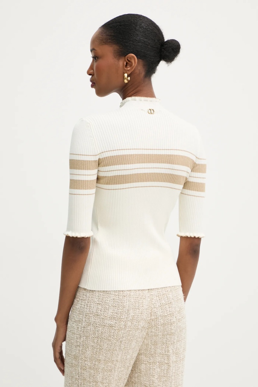 Twinset pulóver női, bézs, félgarbó nyakú, 251TP3420 termék 2. képe