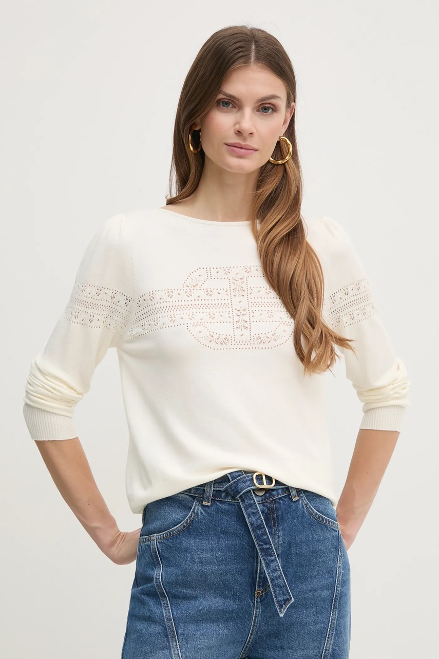 Светр Twinset жіночий колір бежевий легкий 251TP3432 