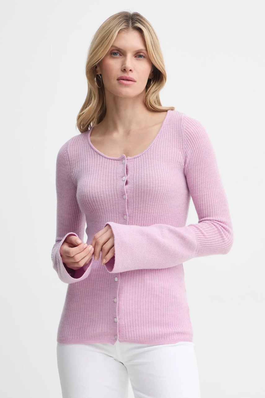 Herskind cardigan din lana Liw culoarea violet, light, 5434825 Herskind cardigan din lana Liw culoarea violet, light, 5434825