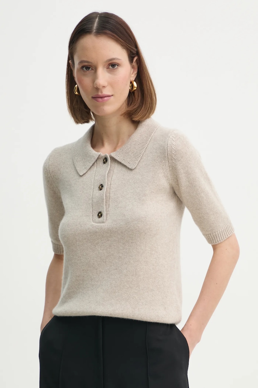 Herskind pulover de lana Alberto femei, culoarea bej, 5417974 Herskind pulover de lana Alberto femei, culoarea bej, 5417974