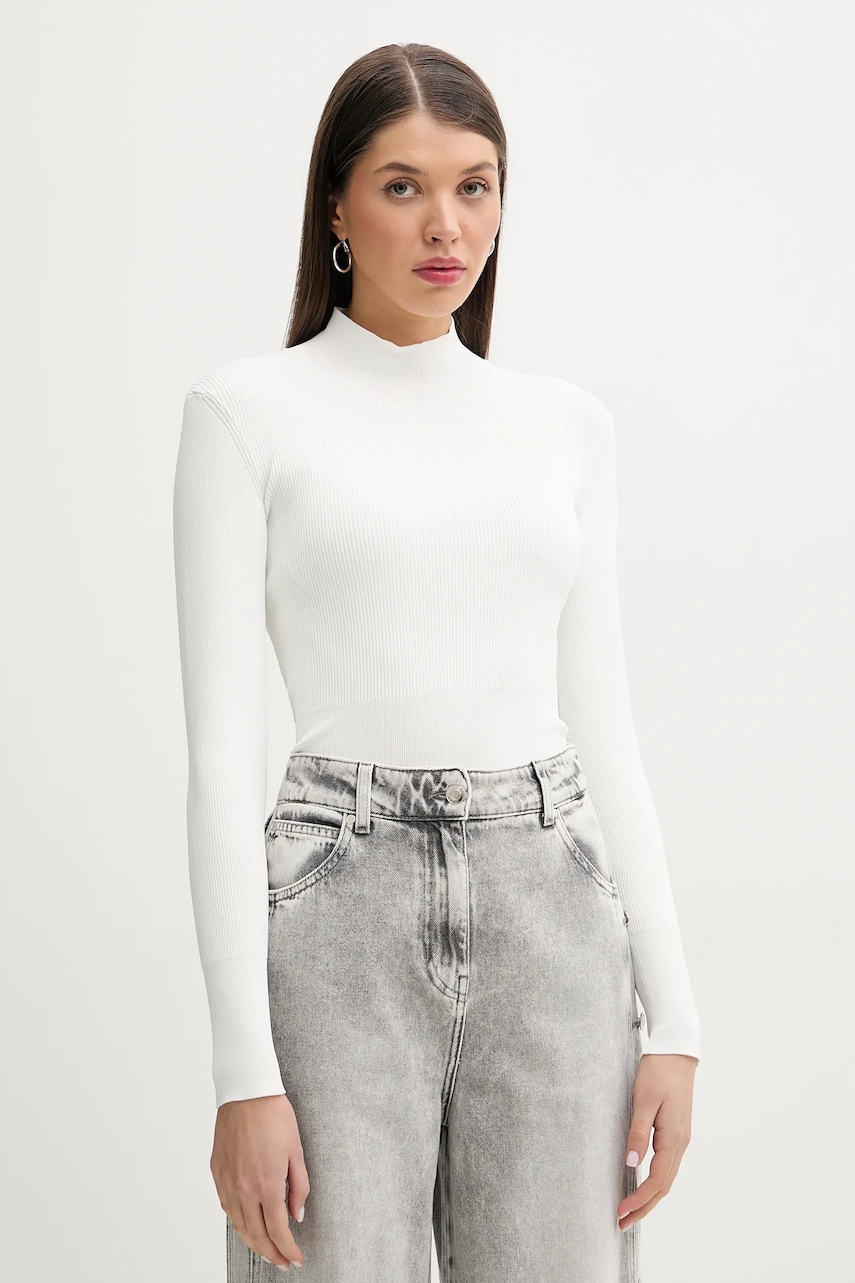 IRO pulover femei, culoarea bej, light, cu turtleneck, WP12FENYA