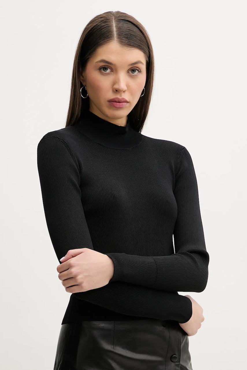 IRO pulover femei, culoarea negru, light, cu turtleneck, WP12FENYA