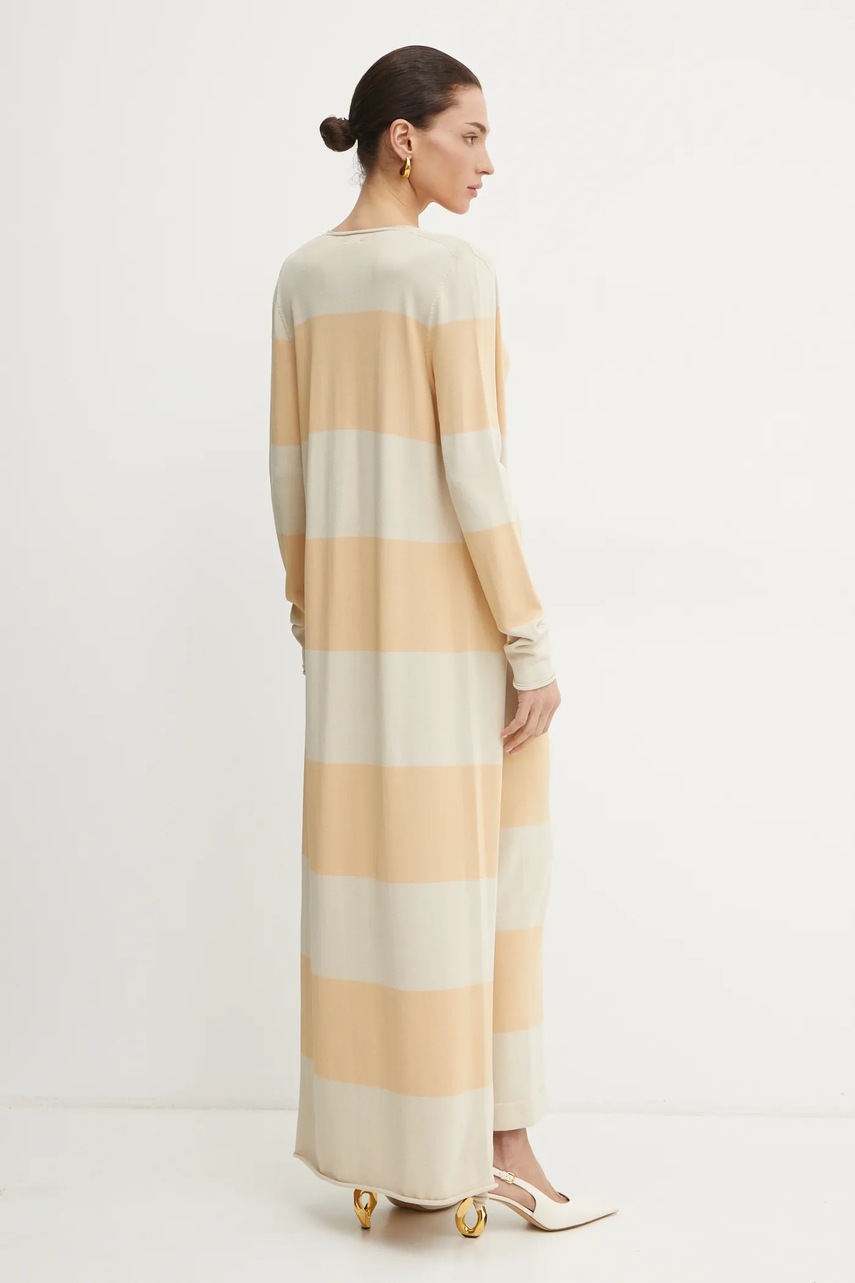 Πλεκτή ζακέτα Liviana Conti χρώμα: κίτρινο, F5SA39 φωτογραφία