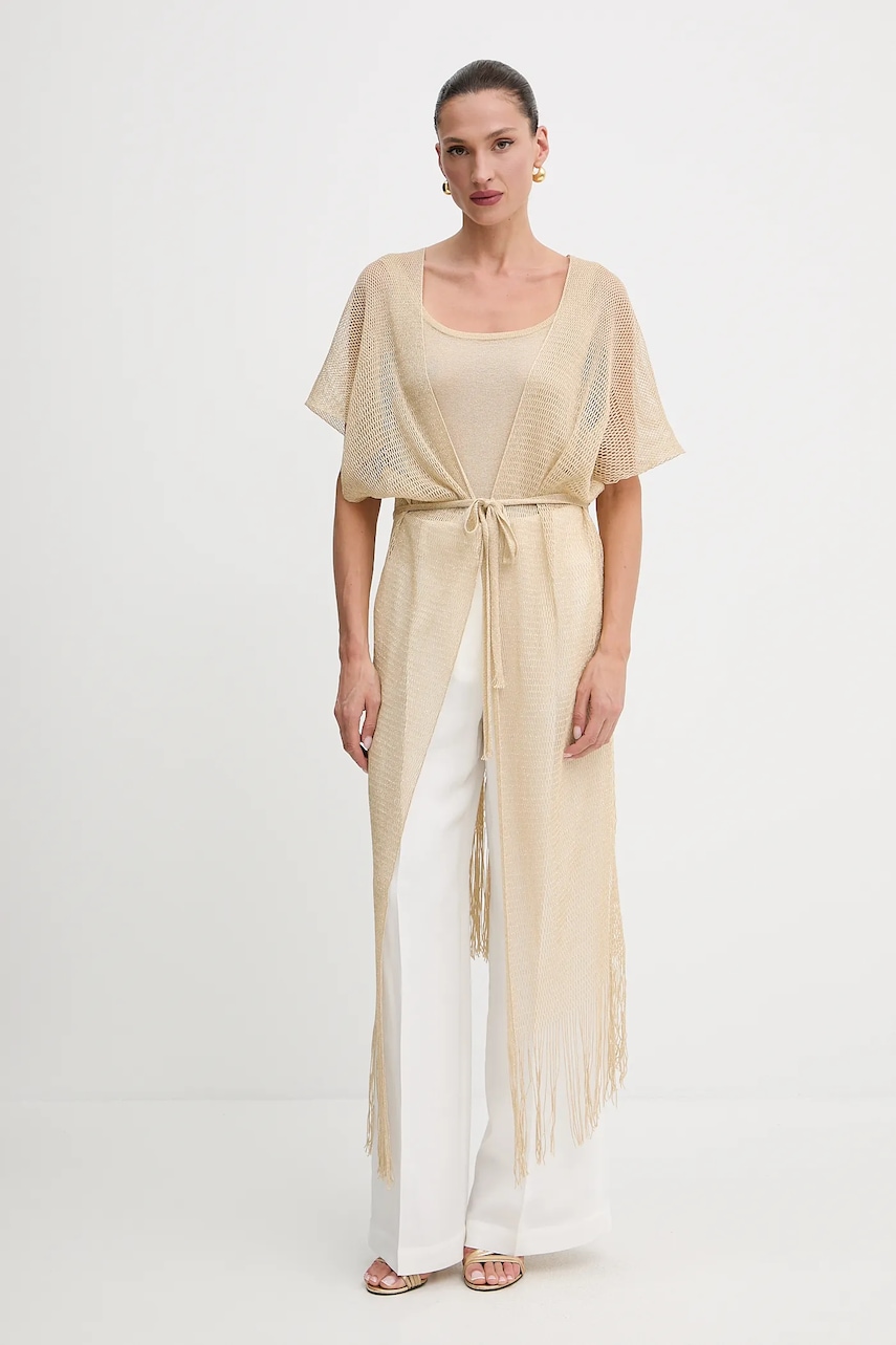 Liviana Conti poncho culoarea bej, light, A5SF65