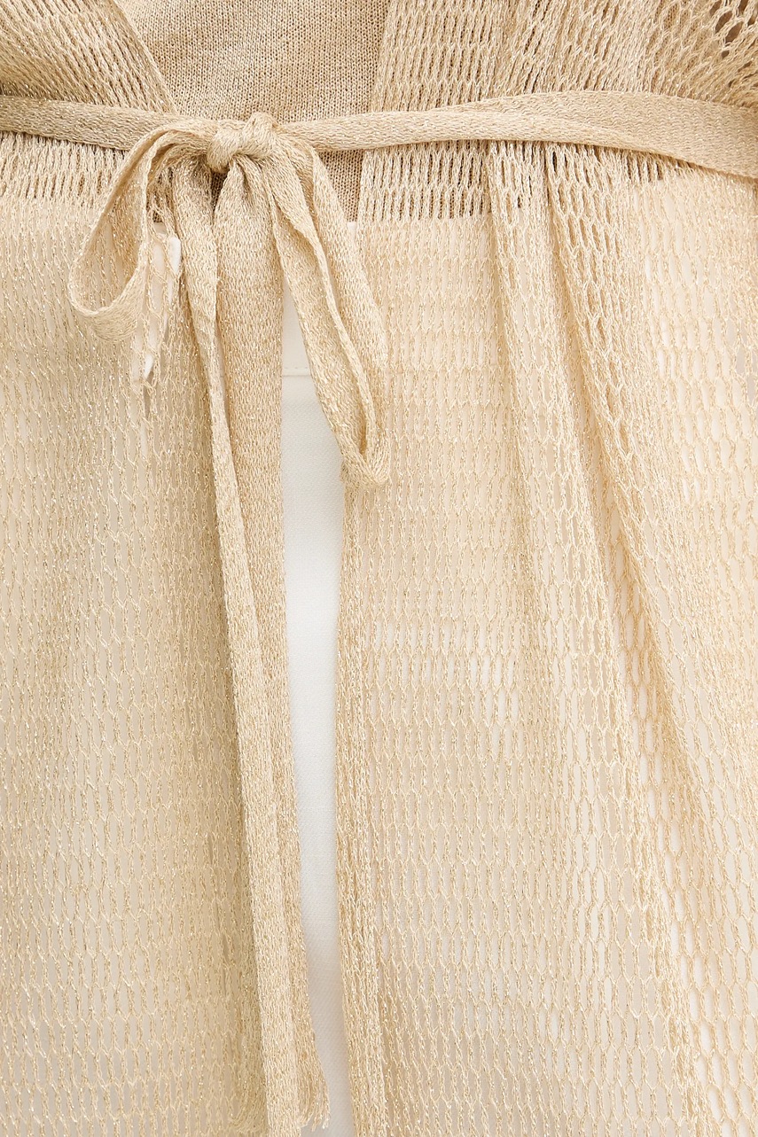 Πόντσο Liviana Conti χρώμα: μπεζ, A5SF65 φωτογραφία