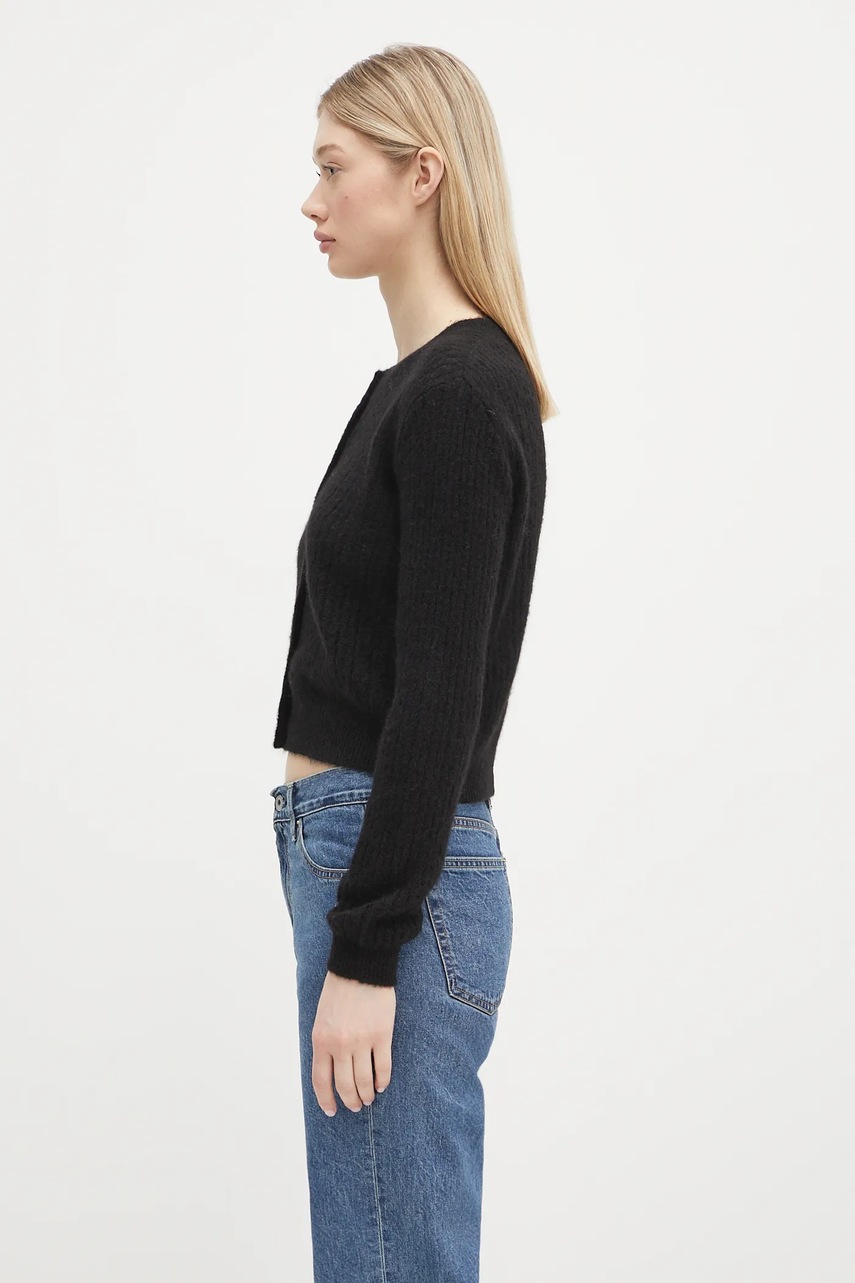 Кардиган с примесью шерсти A.P.C. cardigan milo женский цвет чёрный лёгкий WPABE.F22246