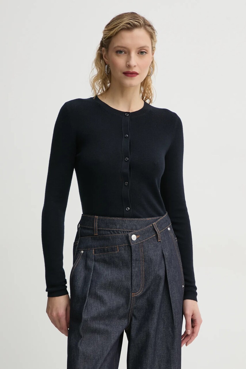 Marc O\'Polo cardigan din lână culoarea bleumarin, light, 500556161009