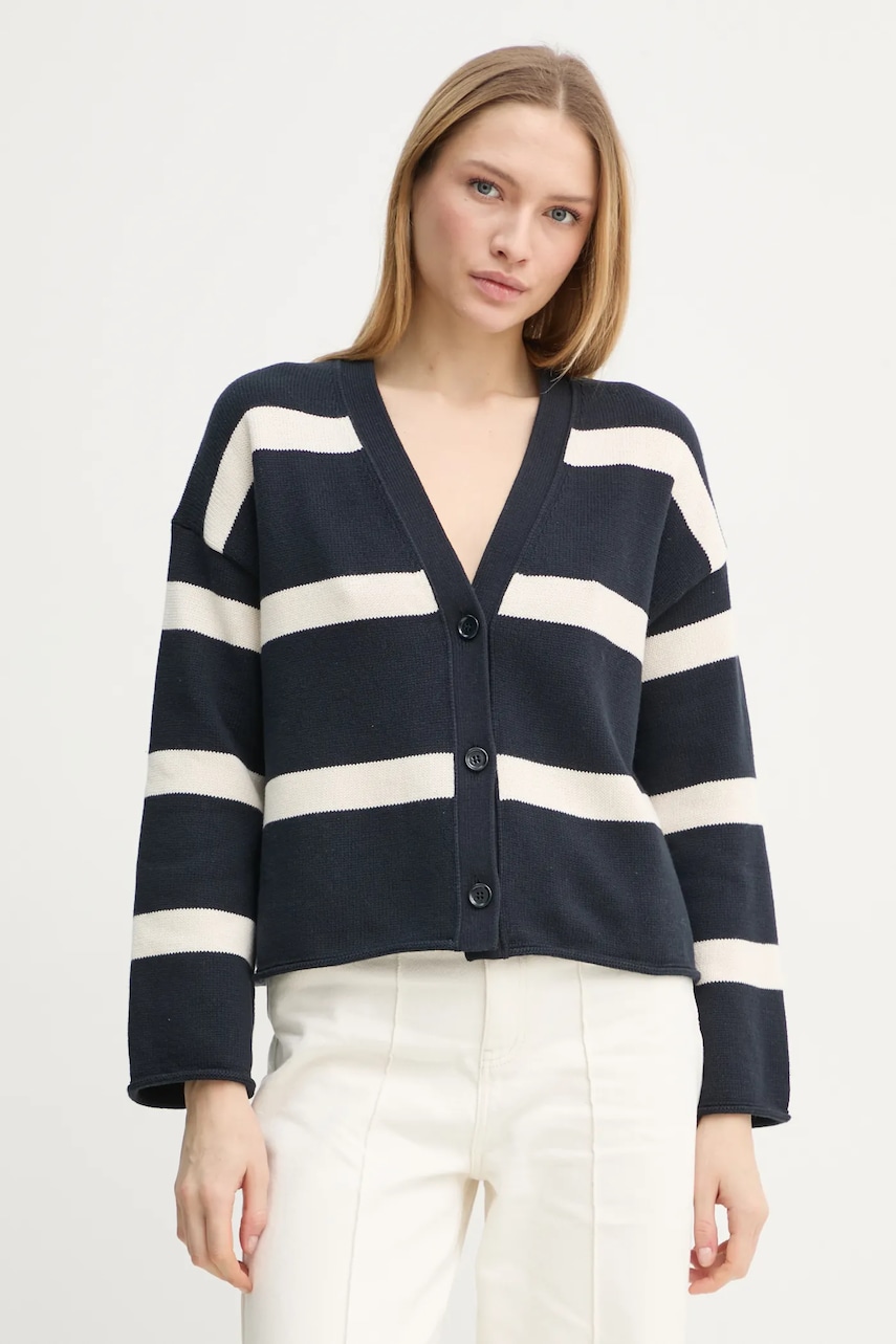 Marc O\'Polo cardigan din bumbac culoarea albastru marin, 502605961015