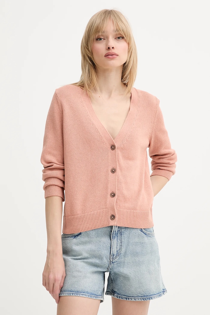 Marc O'Polo cardigan cu amestec de in culoarea portocaliu, light, 503501161035 Marc O'Polo cardigan cu amestec de in culoarea portocaliu, light, 503501161035