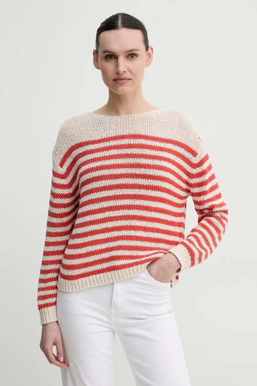 Marc O'Polo pulover femei, culoarea bej, 503513660117 Marc O'Polo pulover femei, culoarea bej, 503513660117