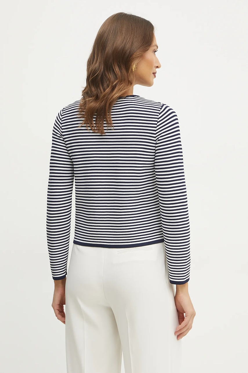 Πλεκτή ζακέτα Luisa Spagnoli χρώμα: ναυτικό μπλε, 58659 φωτογραφία