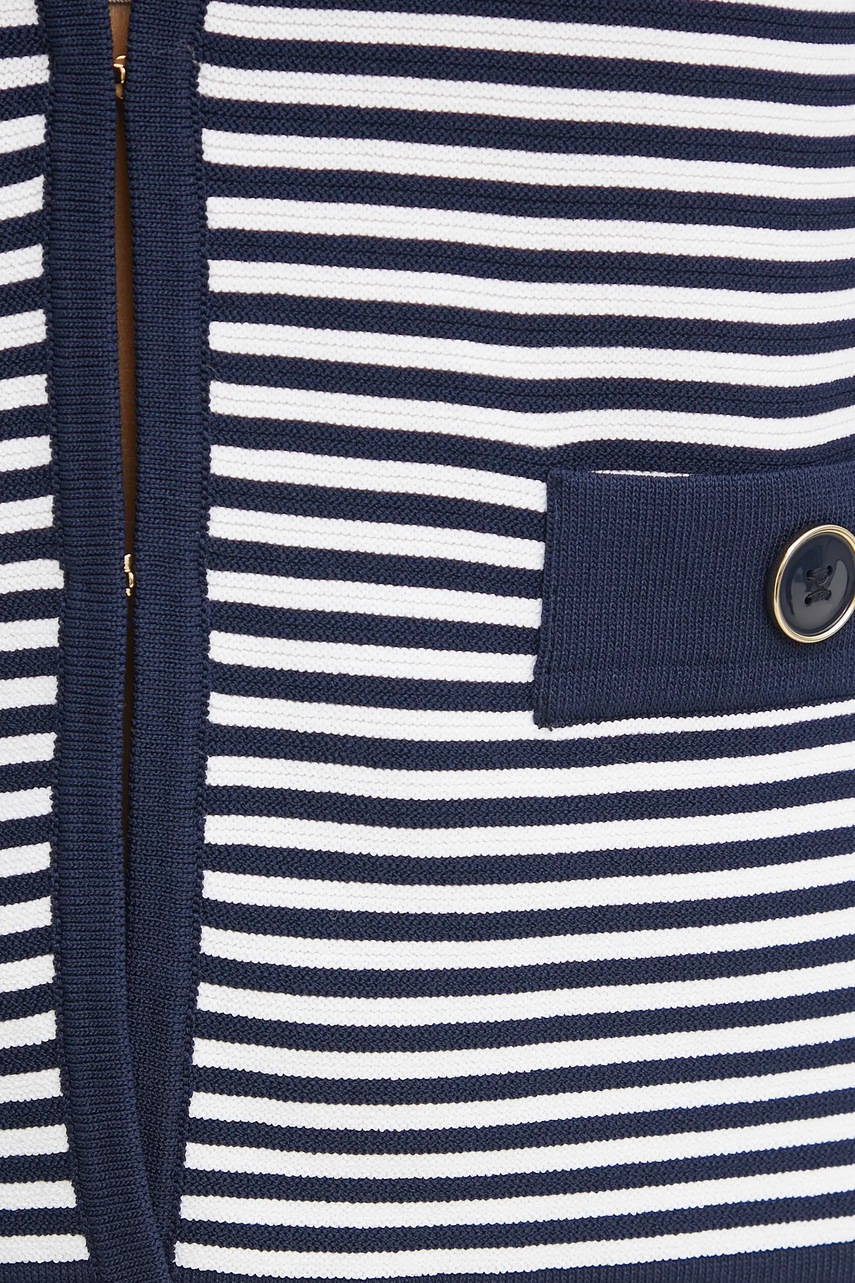 Πλεκτή ζακέτα Luisa Spagnoli χρώμα: ναυτικό μπλε, 58659 φωτογραφία