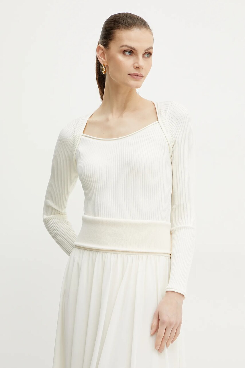 Marella pulover DEBUTTO femei, culoarea alb, light, 2513361061200