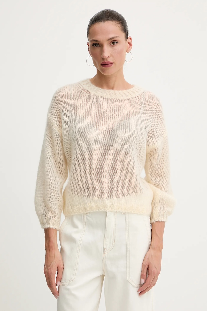 Marella pulover de lână ANDALO culoarea bej, 2513361125200