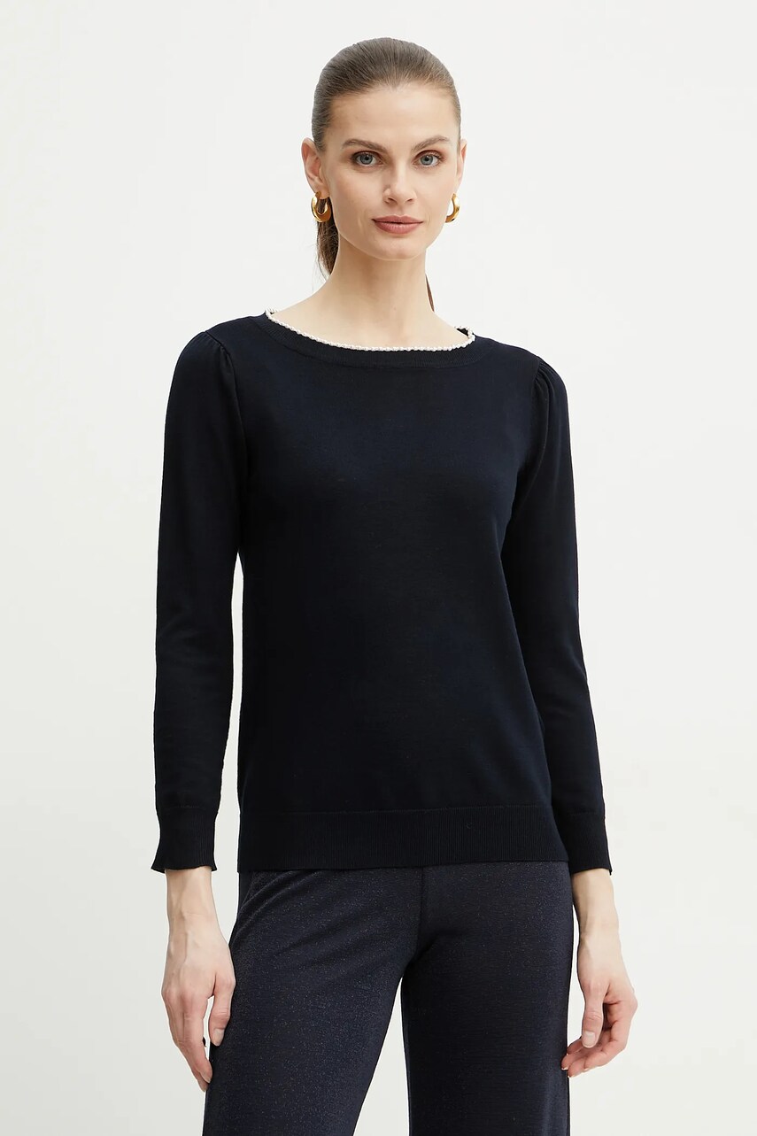 Marella pulover Emme by Marella femei, culoarea albastru marin, light, 2515361041200