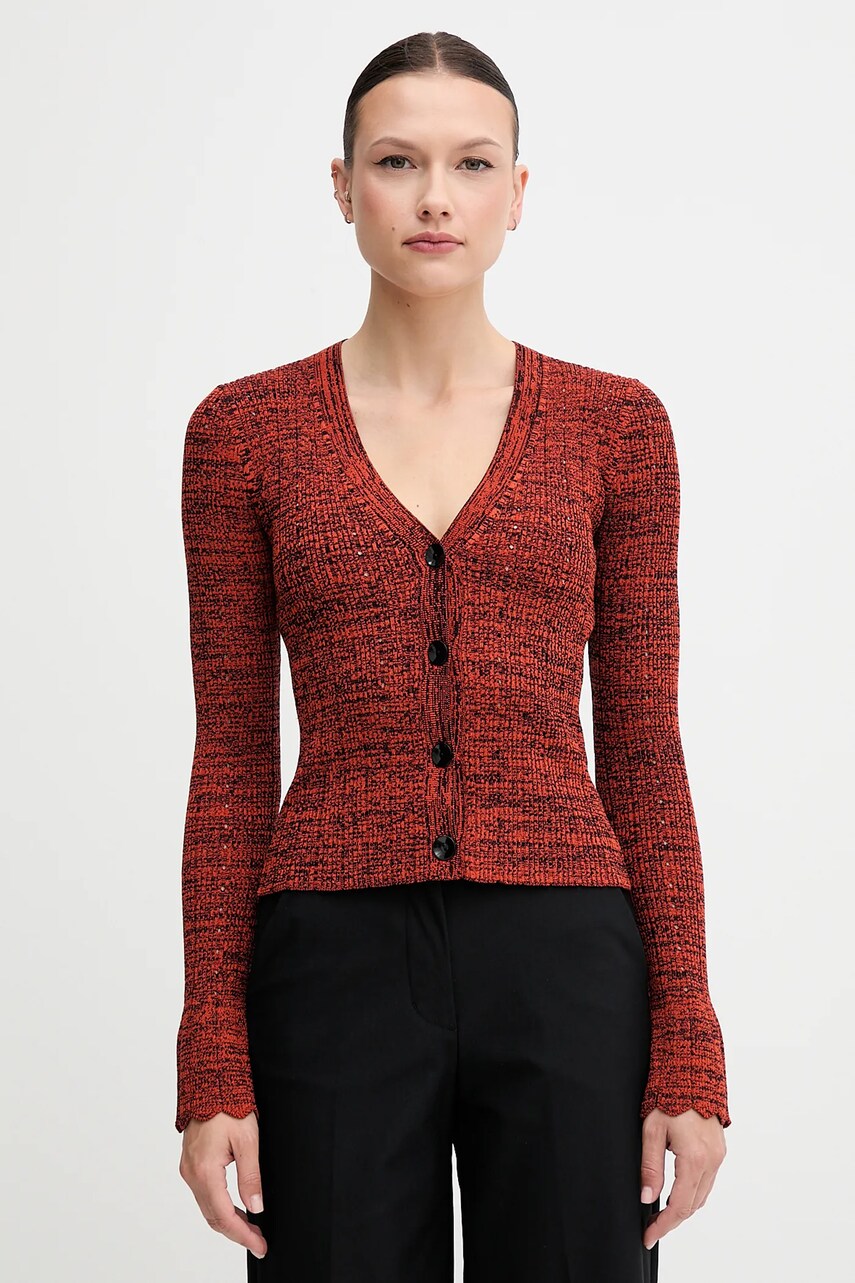 Sisley cardigan culoarea portocaliu, 1H7PM602I