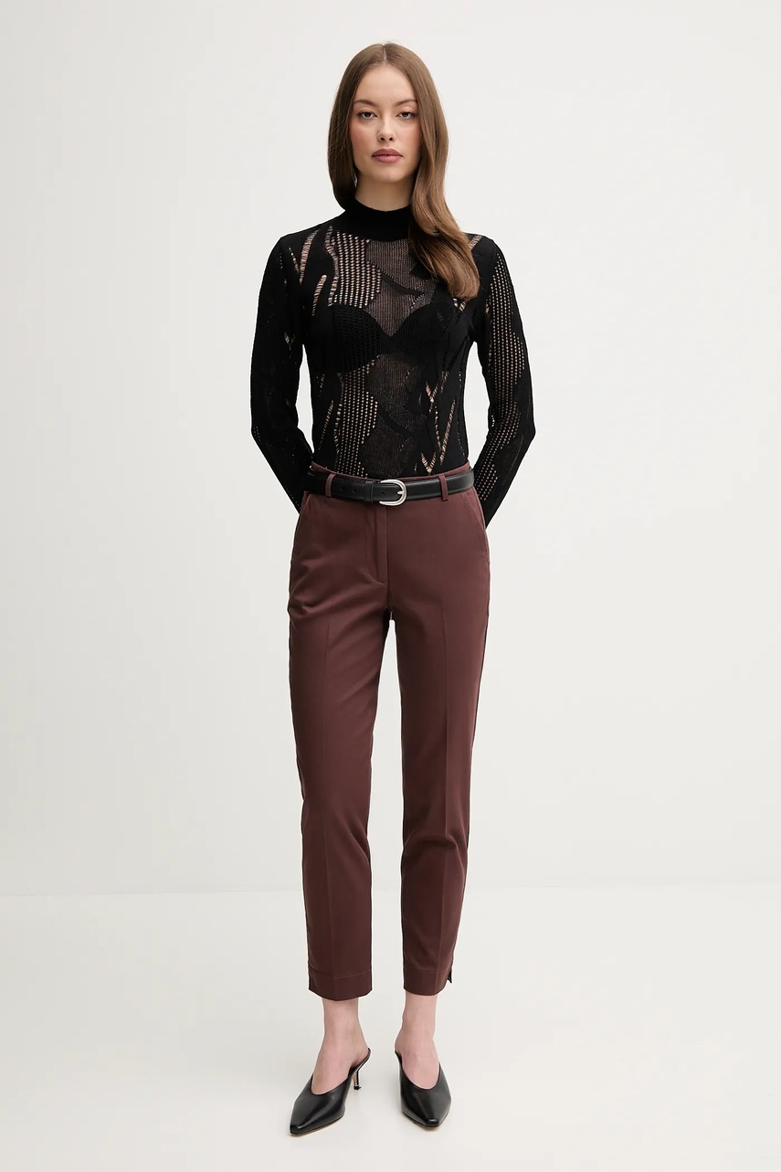 Свитер Sisley цвет чёрный лёгкое с полугольфом 1MNPM2023