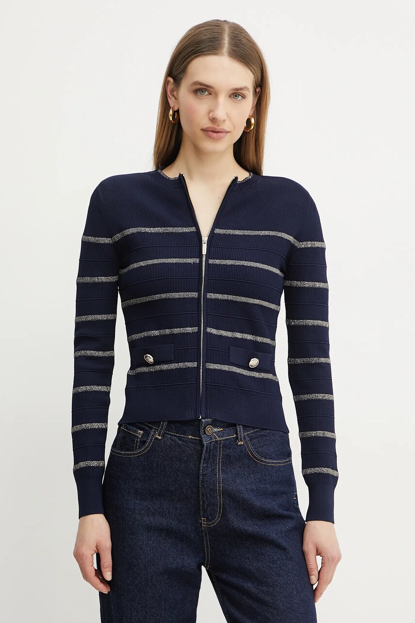 Levně Kardigan Marciano Guess ADA dámský, tmavomodrá barva, lehký, 5RGR02 5640Z