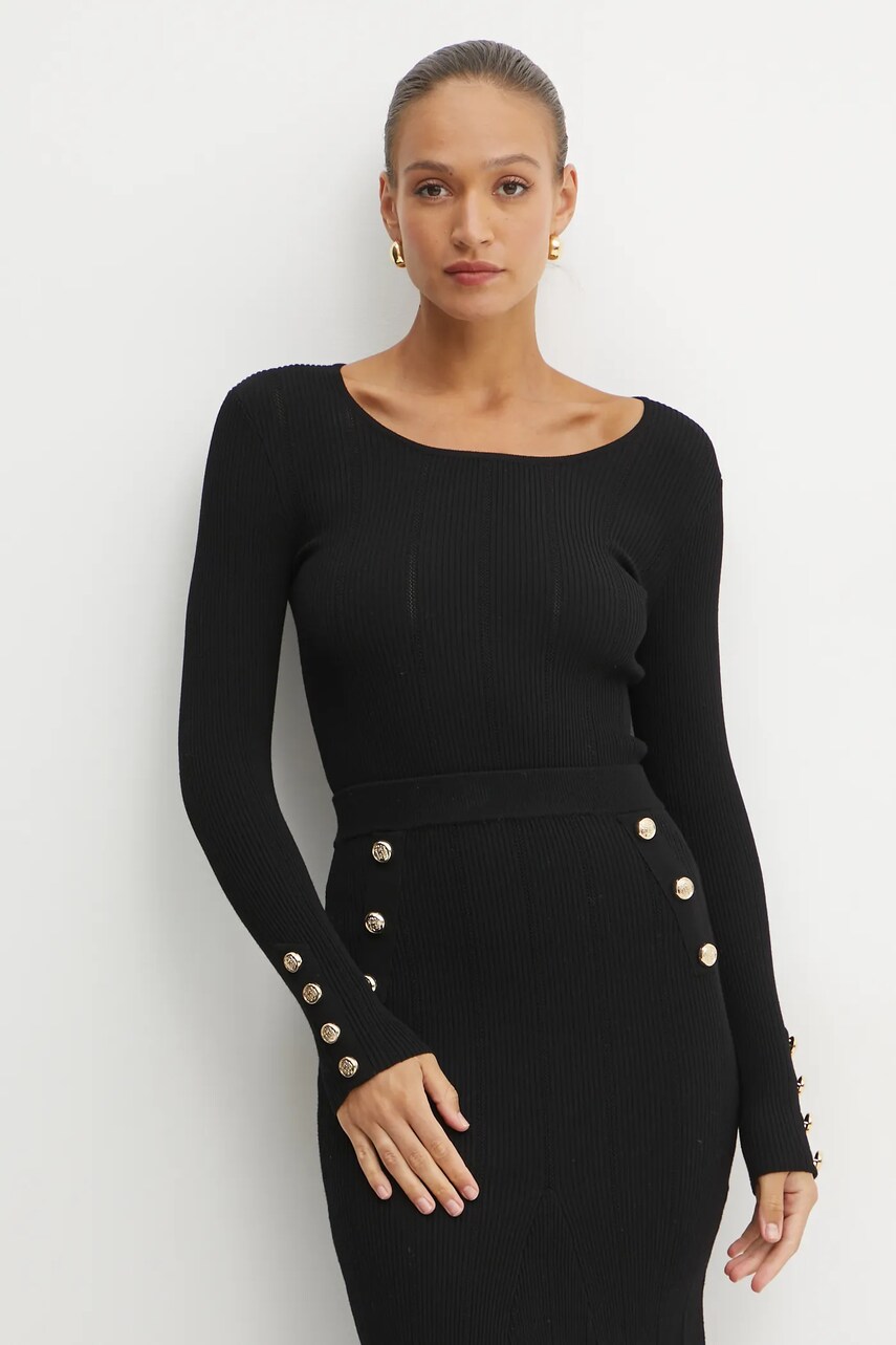 Levně Svetr Marciano Guess GRACE dámský, černá barva, lehký, 5RGR26 5810Z