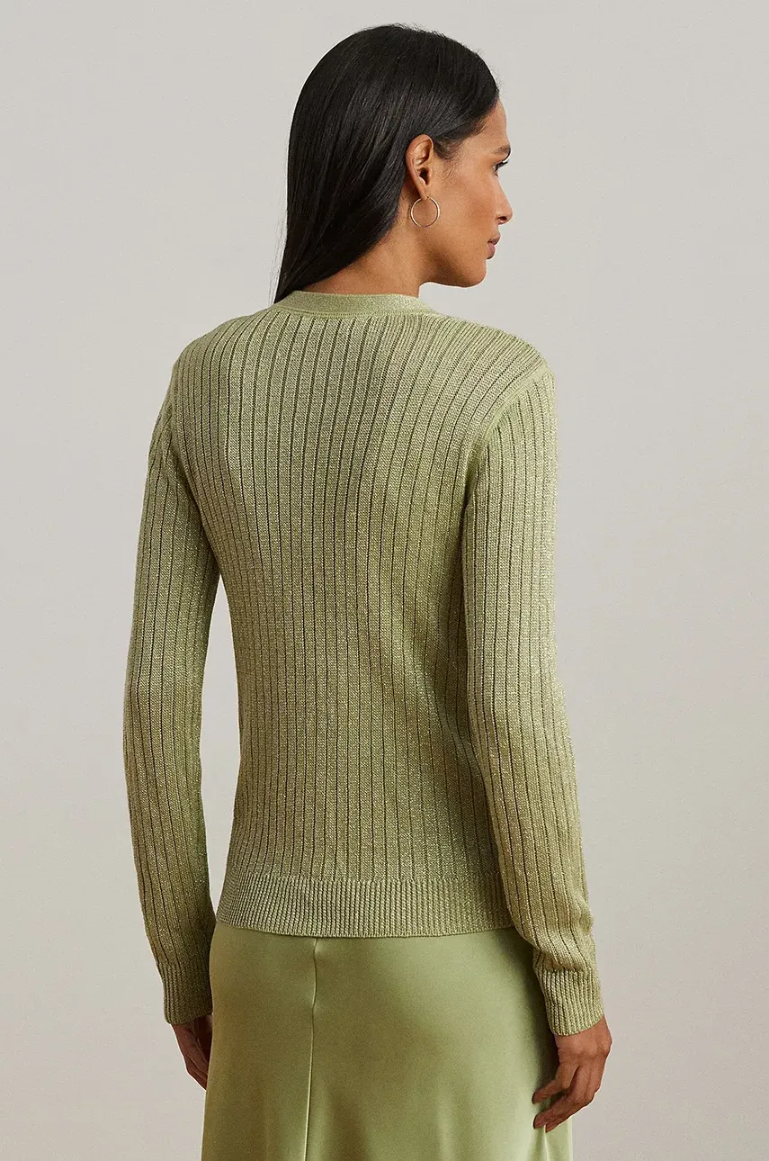 Кардиган с примесью льна Lauren Ralph Lauren женский цвет зелёный 200963627 Кардиган с примесью льна Lauren Ralph Lauren женский цвет зелёный 200963627