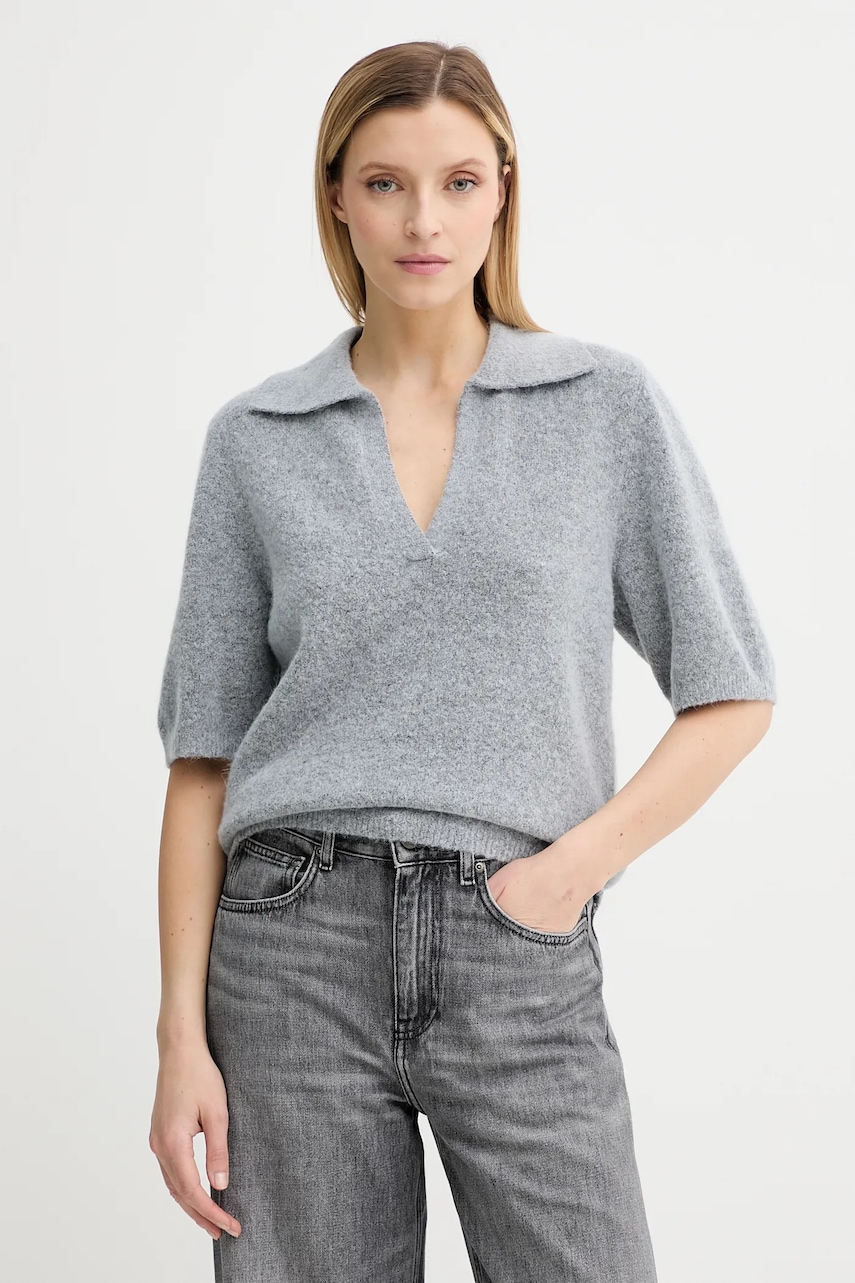 Gestuz pulover de lână culoarea bej, light, 10910035