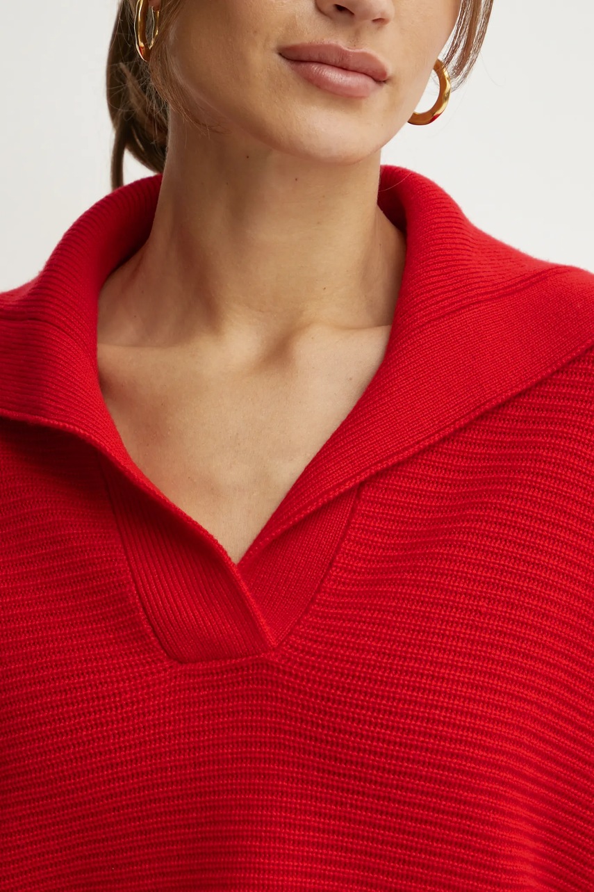 Μάλλινο πουλόβερ MAX&Co. γυναικείο, χρώμα: κόκκινο, 2516361021200 φωτογραφία