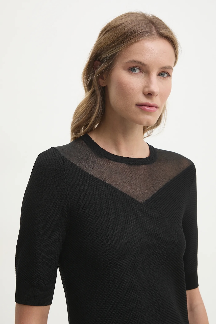Dkny pulover femei, culoarea negru, light, P4KSAU06 Dkny pulover femei, culoarea negru, light, P4KSAU06