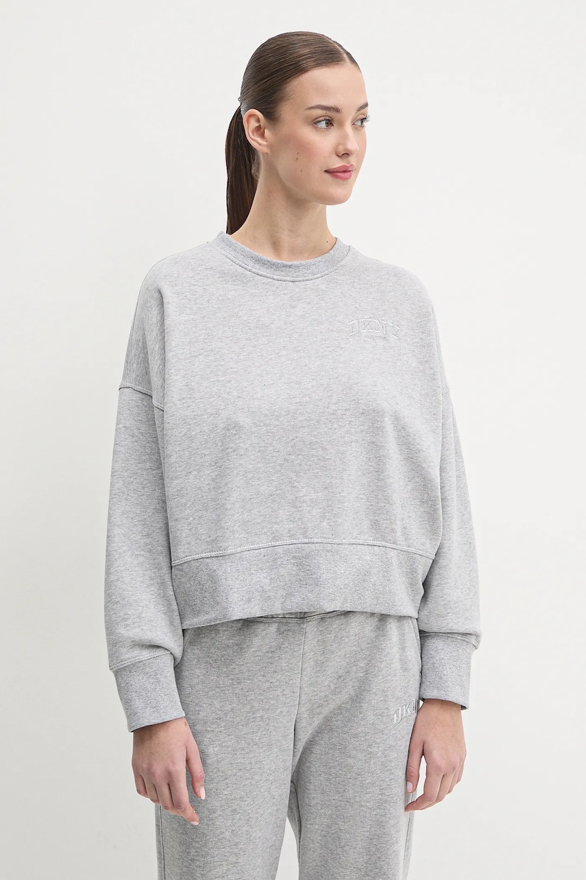 Dkny bluză femei, culoarea gri, uni, DP5T1144 Dkny bluză femei, culoarea gri, uni, DP5T1144