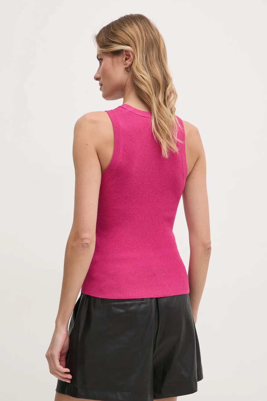Dkny top rózsaszín, sima, DJ4R0411 termék 2. képe
