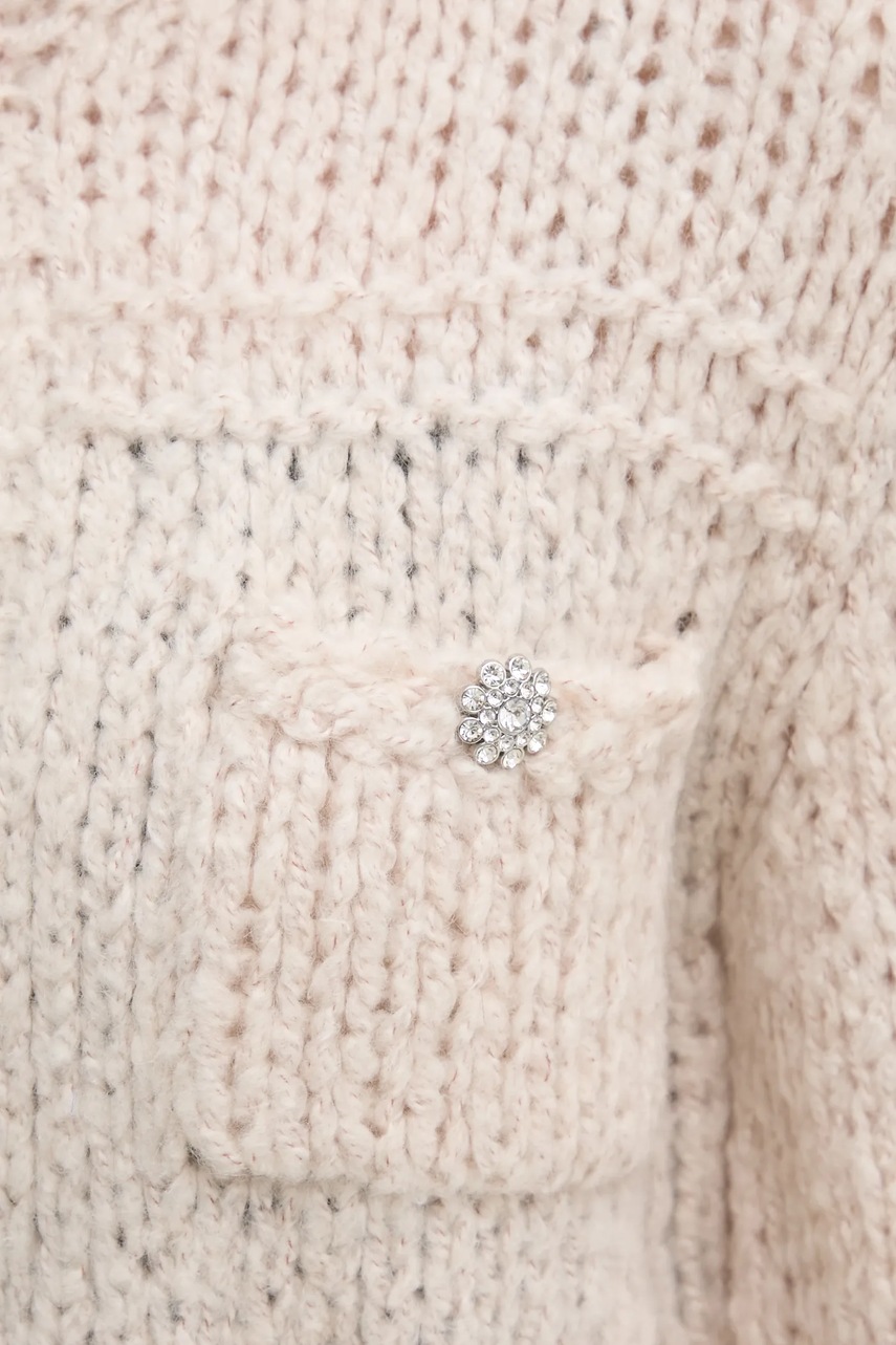 Ζακέτα από μίγμα μαλλιού OUI χρώμα: μπεζ, 90614 φωτογραφία